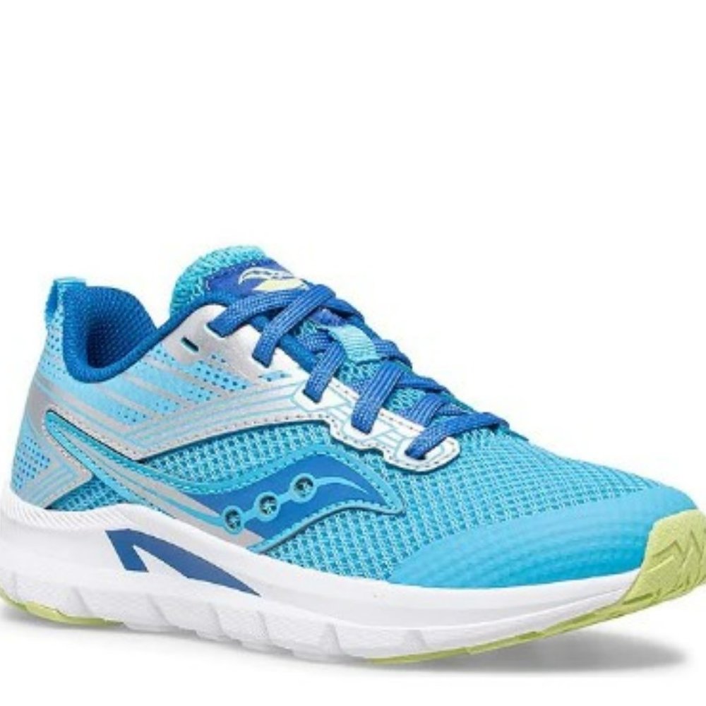 BIN SAUCONY Girls' Axon Leather and Mesh Lace-Up Sneakers (Youth) 7